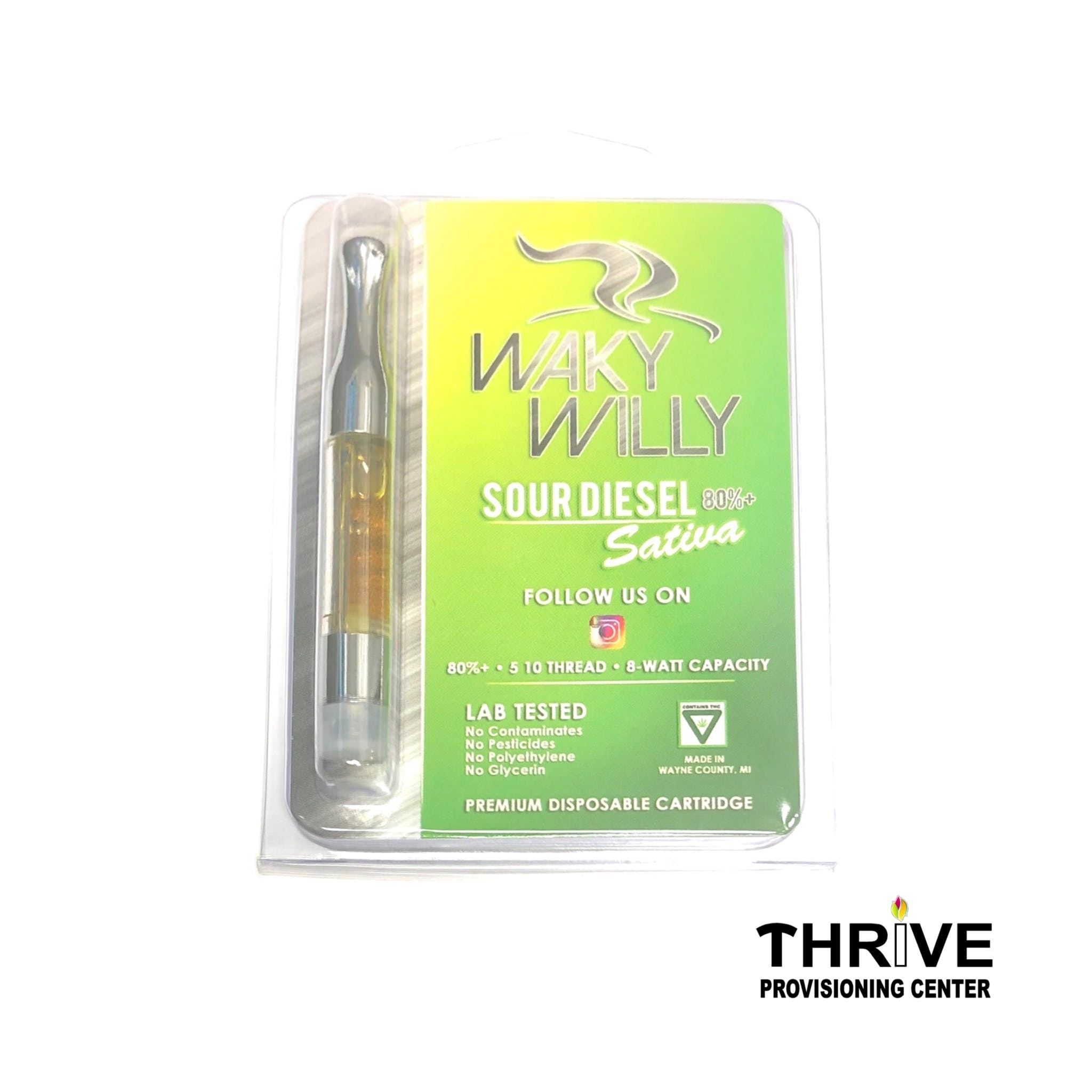 WAKY WILLY CARTRIDGES (80% THC) - 4/$100