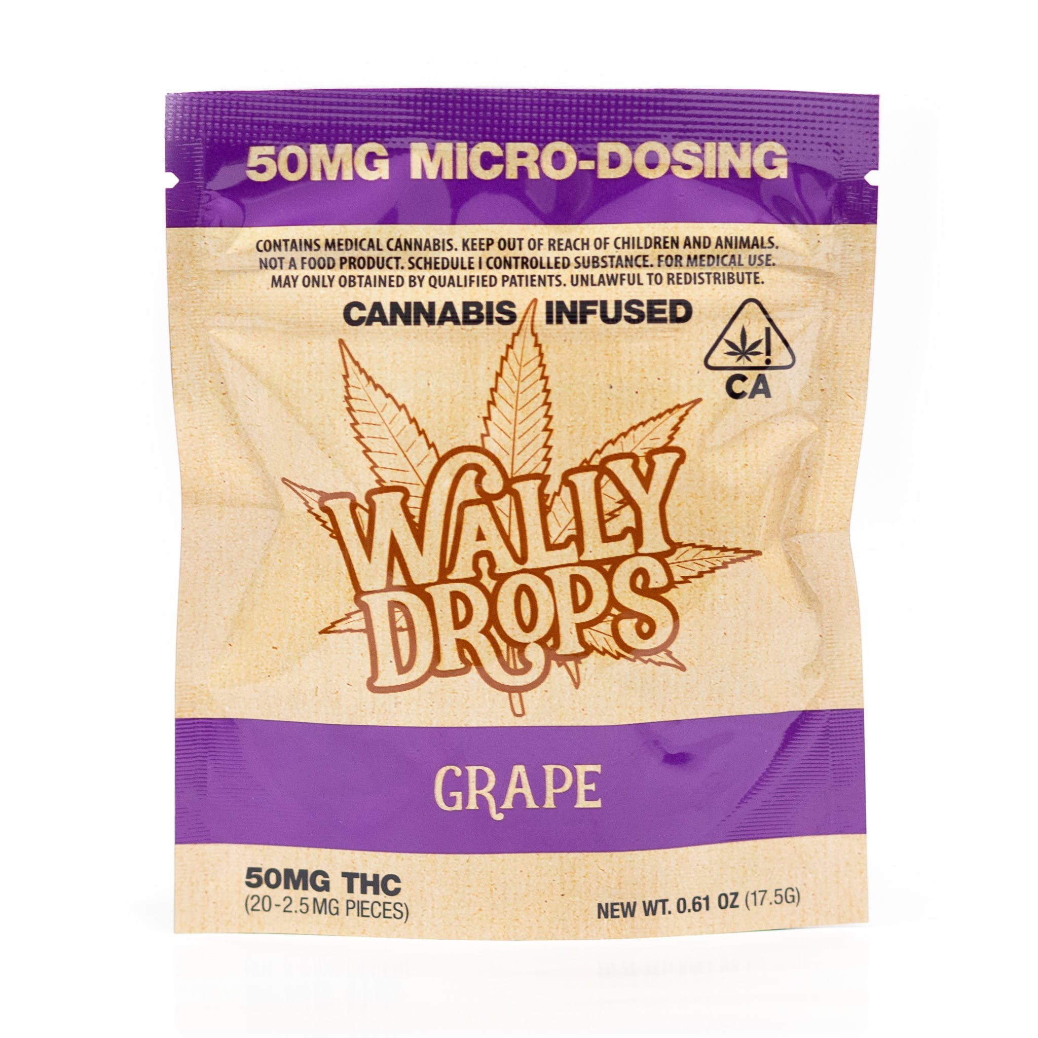 WALLY DROPS Grape 50mg