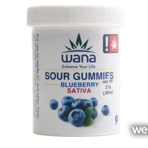 WANA - 50mg Sour Blueberry SATIVA Gummies