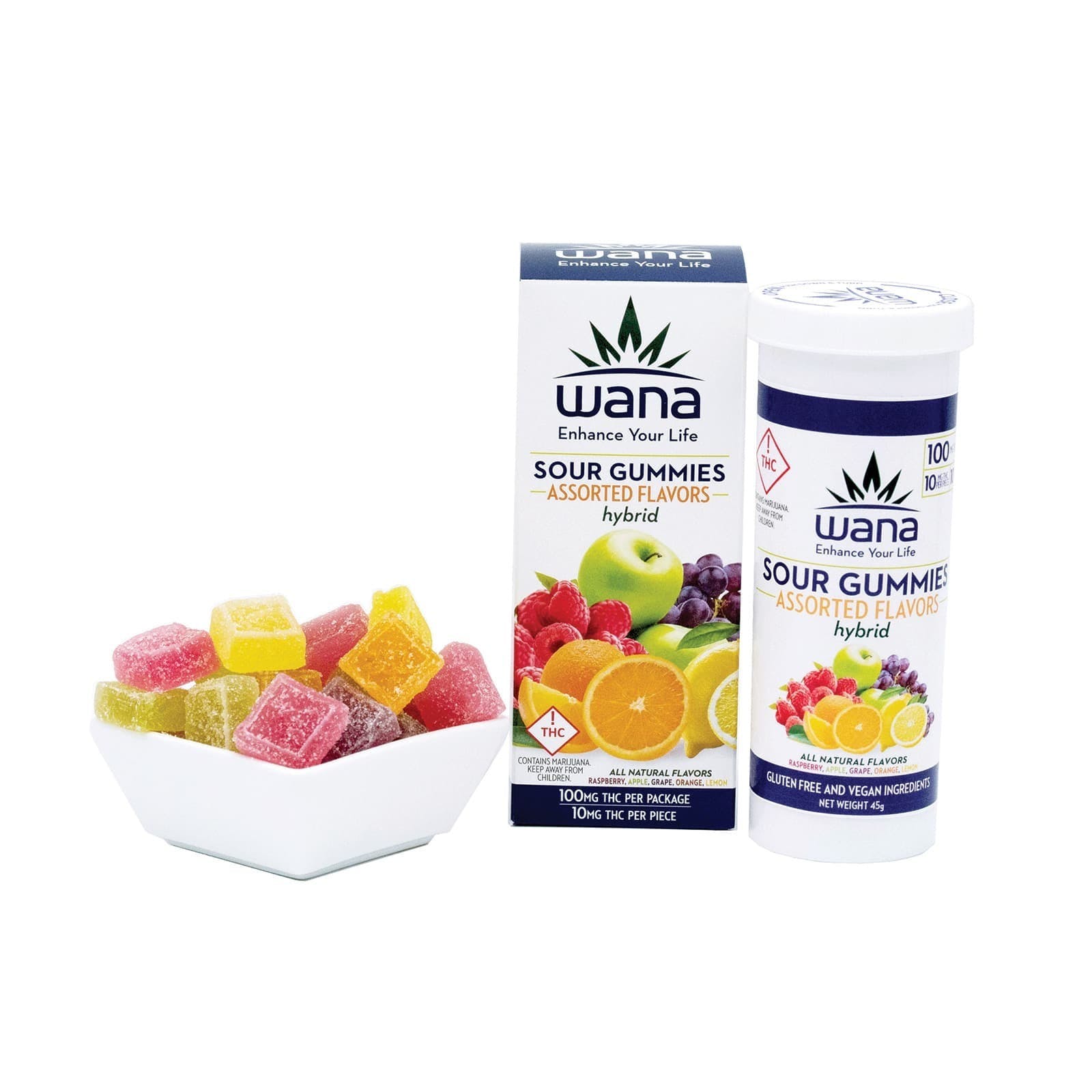 Wana | Assorted Sour Gummies (H) | 100mg