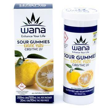 Wana - CBD Exotic Yuzu 2:1 Sour Gummies