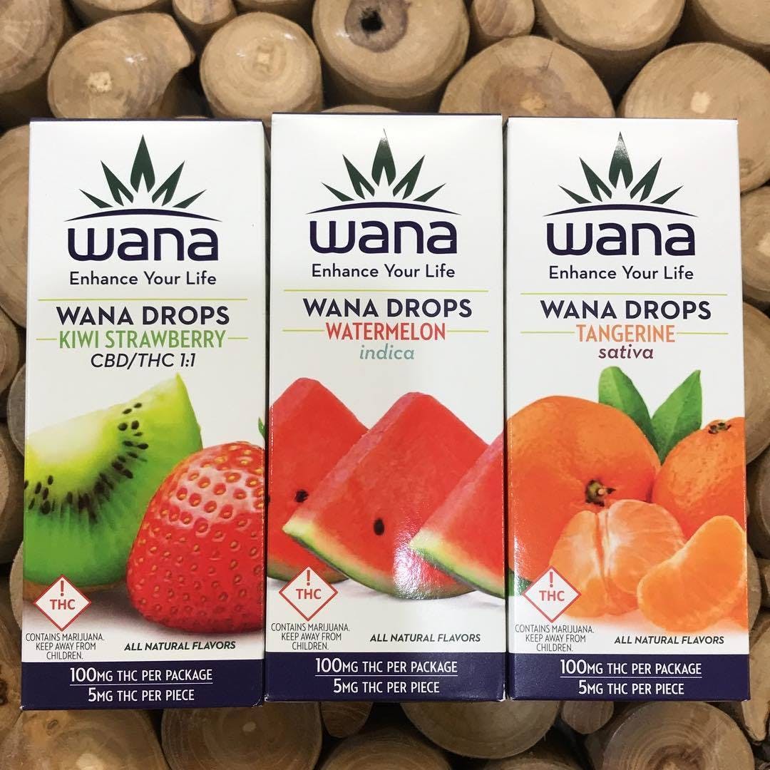 Wana Drops 100mg Watermelon (Indica)