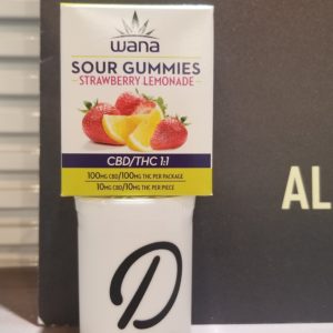 Wana Edibles - 1:1 Strawberry Lemonade Gummies 100mg