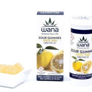 Wana - Exotic Yuzu Sour Gummies - 200mg CBD/ 100mg THC (2:1 CBD/THC)