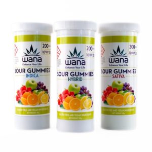 Wana Gummies- 200mg: Sativa, Hybrid, or Indica (Tax Included)