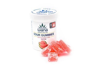 Wana Gummies Sour Strawberry Indica