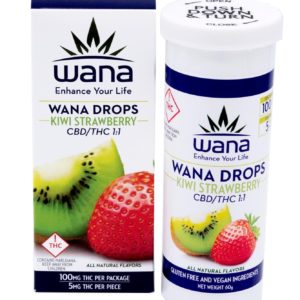 Wana- Kiwi Strawberry Drops CBD/THC 1:1