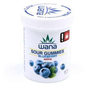 Wana Sour Blueberry THC Sativa Gummies