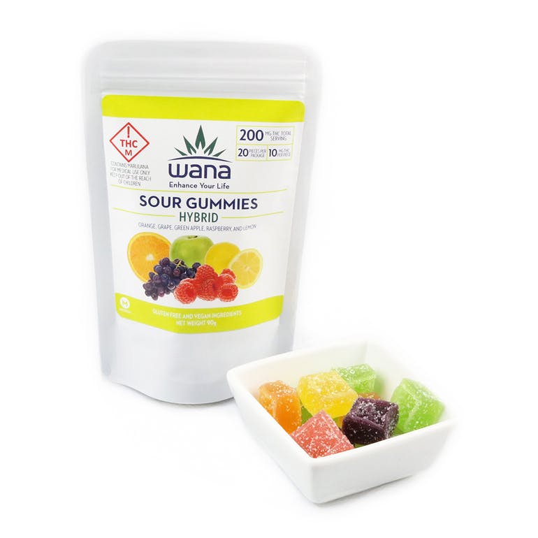 Wana: Sour Gummies Assorted Fruit- Sativa 200mg