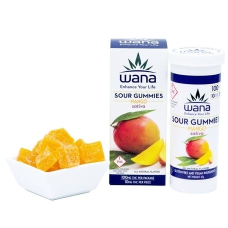 Wana - Sour Mango Gummies - Edible