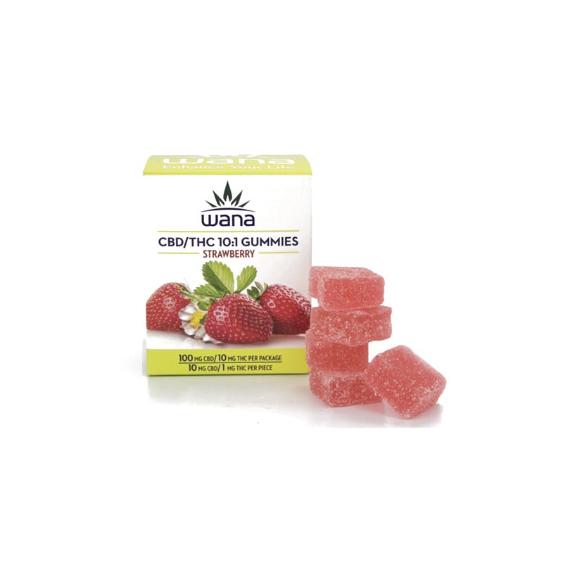 Wana Strawberry Gummies 10:1 CBD/THC 110mg