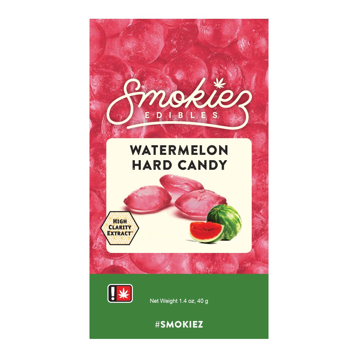 Watermelon Hard Candy, 50 mg
