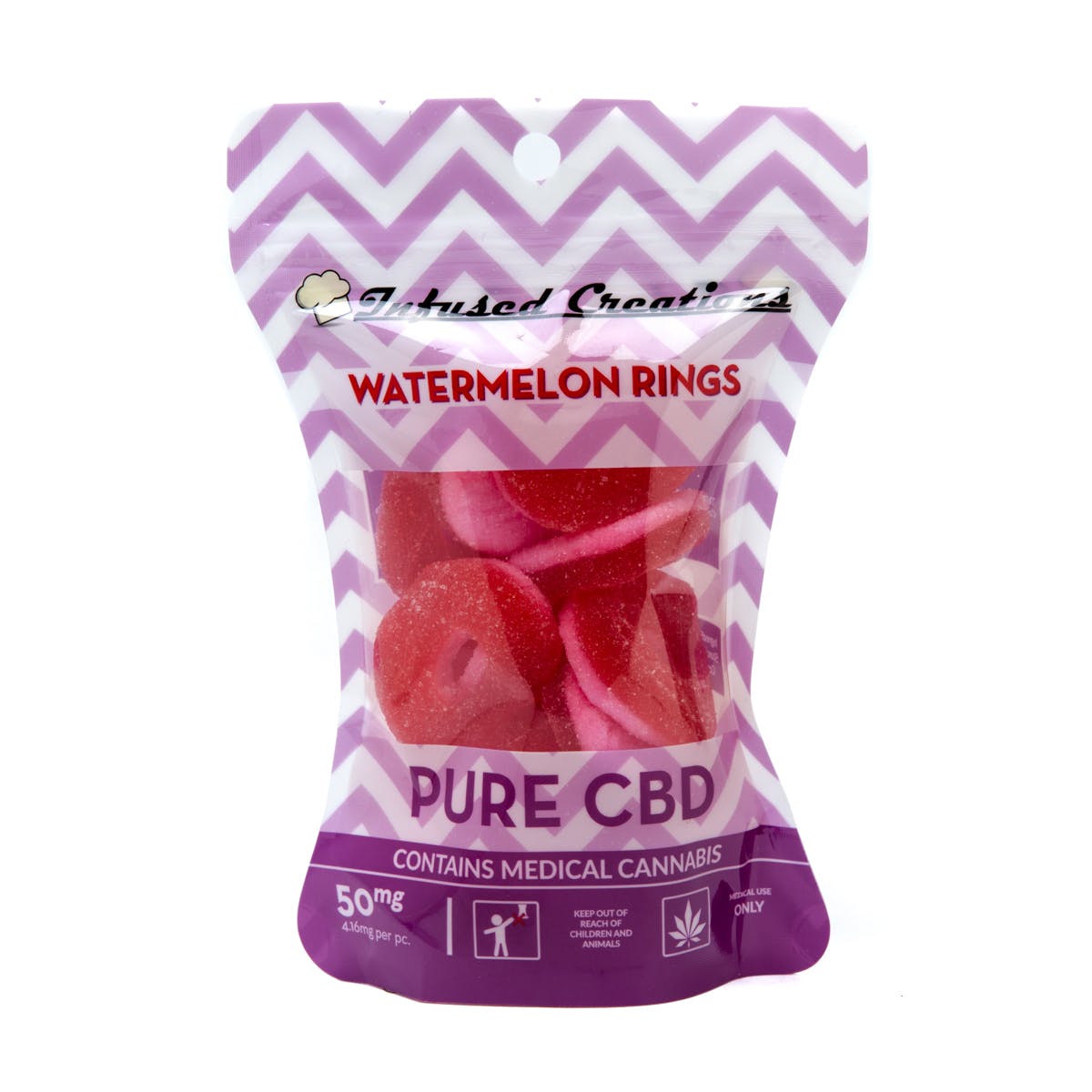 Watermelon Rings Pure CBD, 50mg