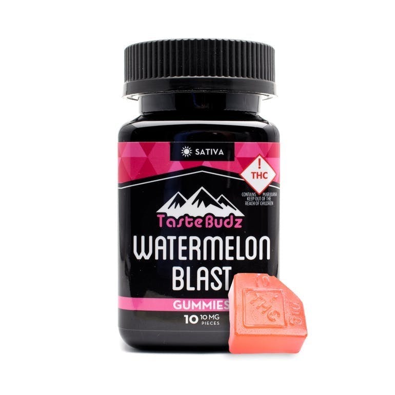 Watermelon Sativa Gummy 100mg - Tastebudz