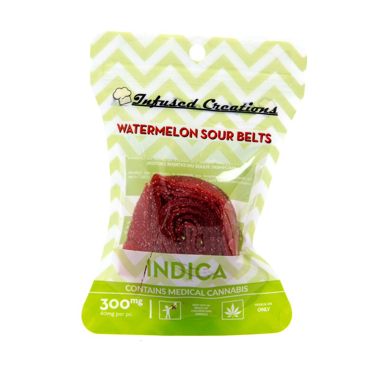 Watermelon Sour Belts Indica, 300mg