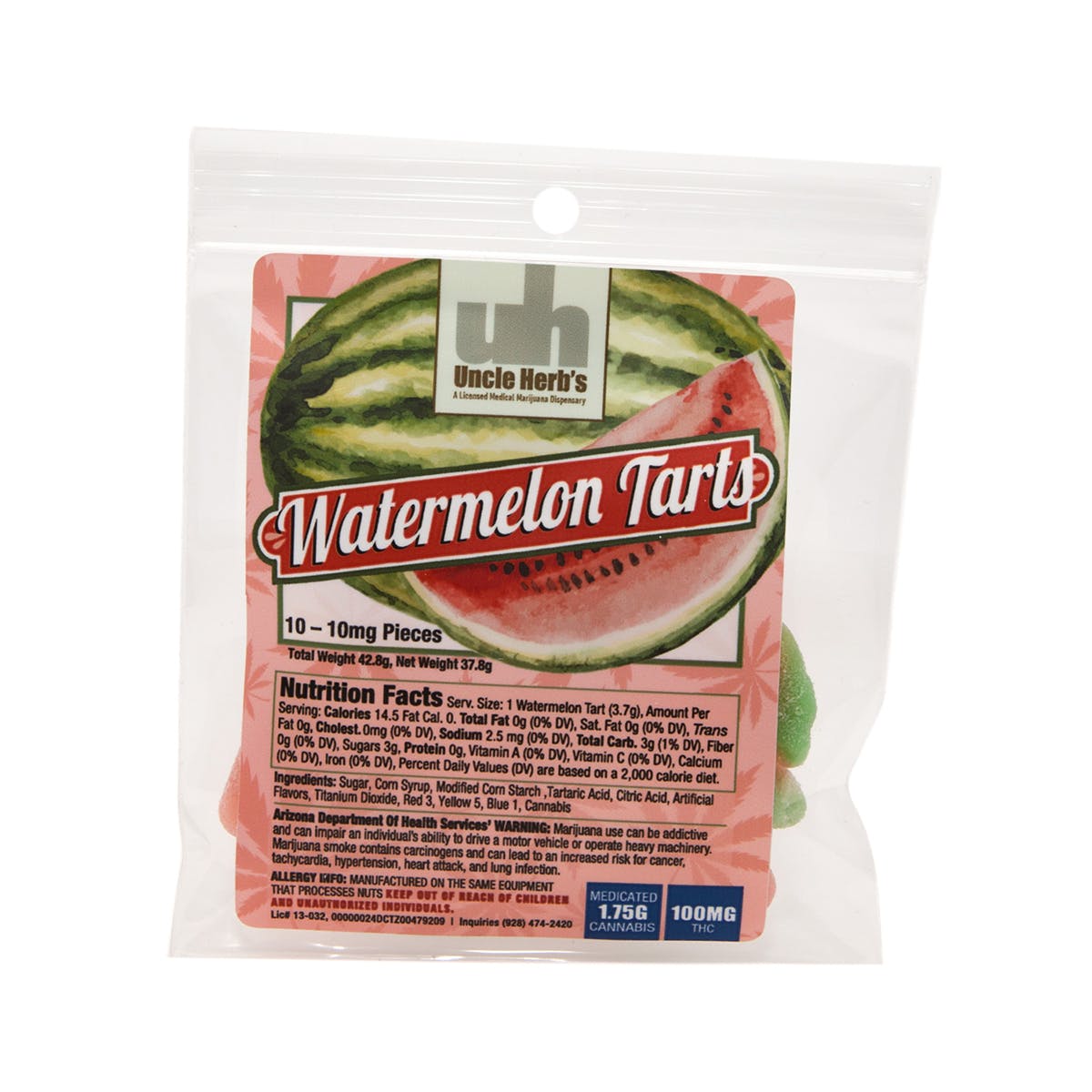 Watermelon Tarts 100mg