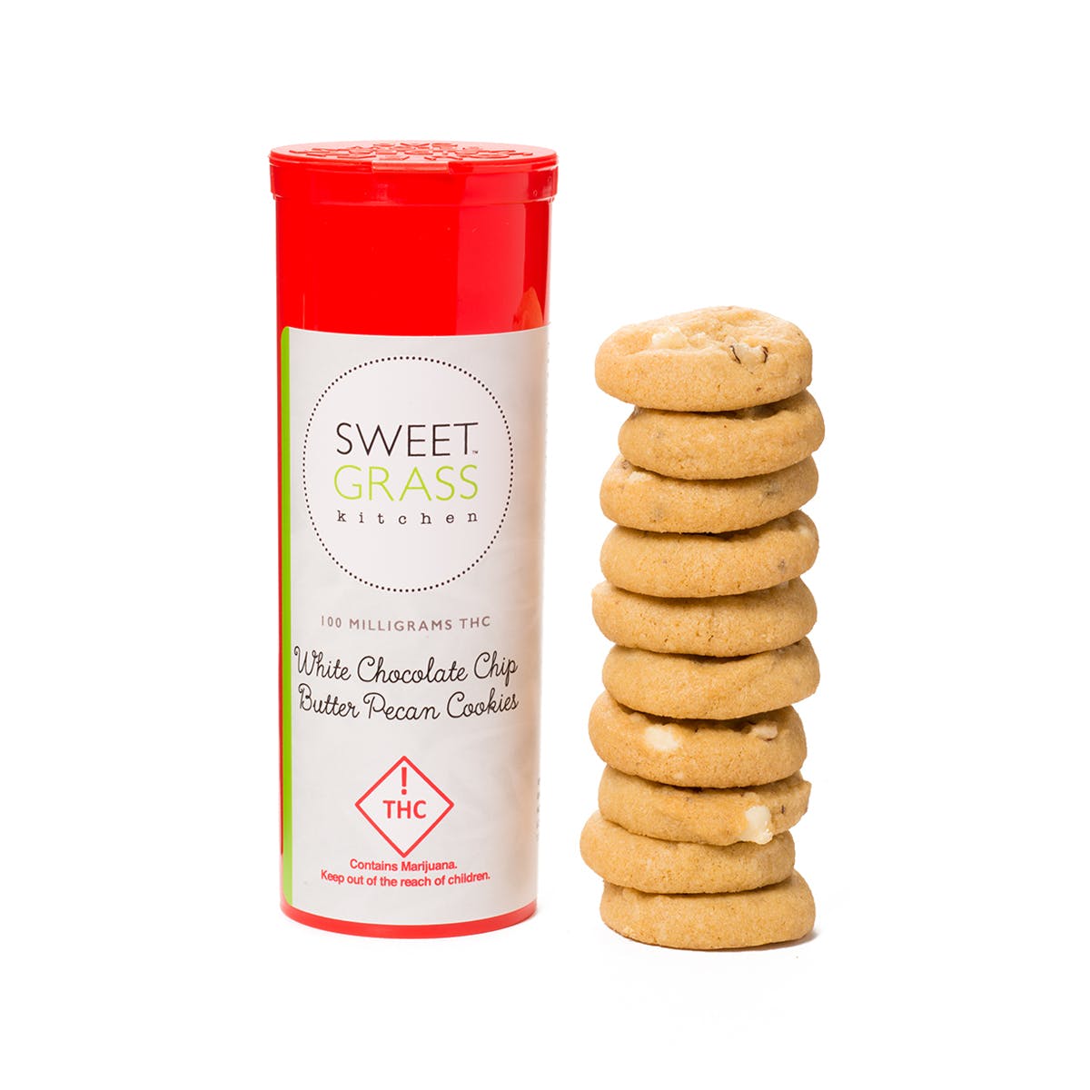 White Choc Chip Butter Pecan Cookie 100mg, REC