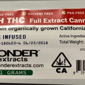 Wonder FECO High THC Oil 1 grams