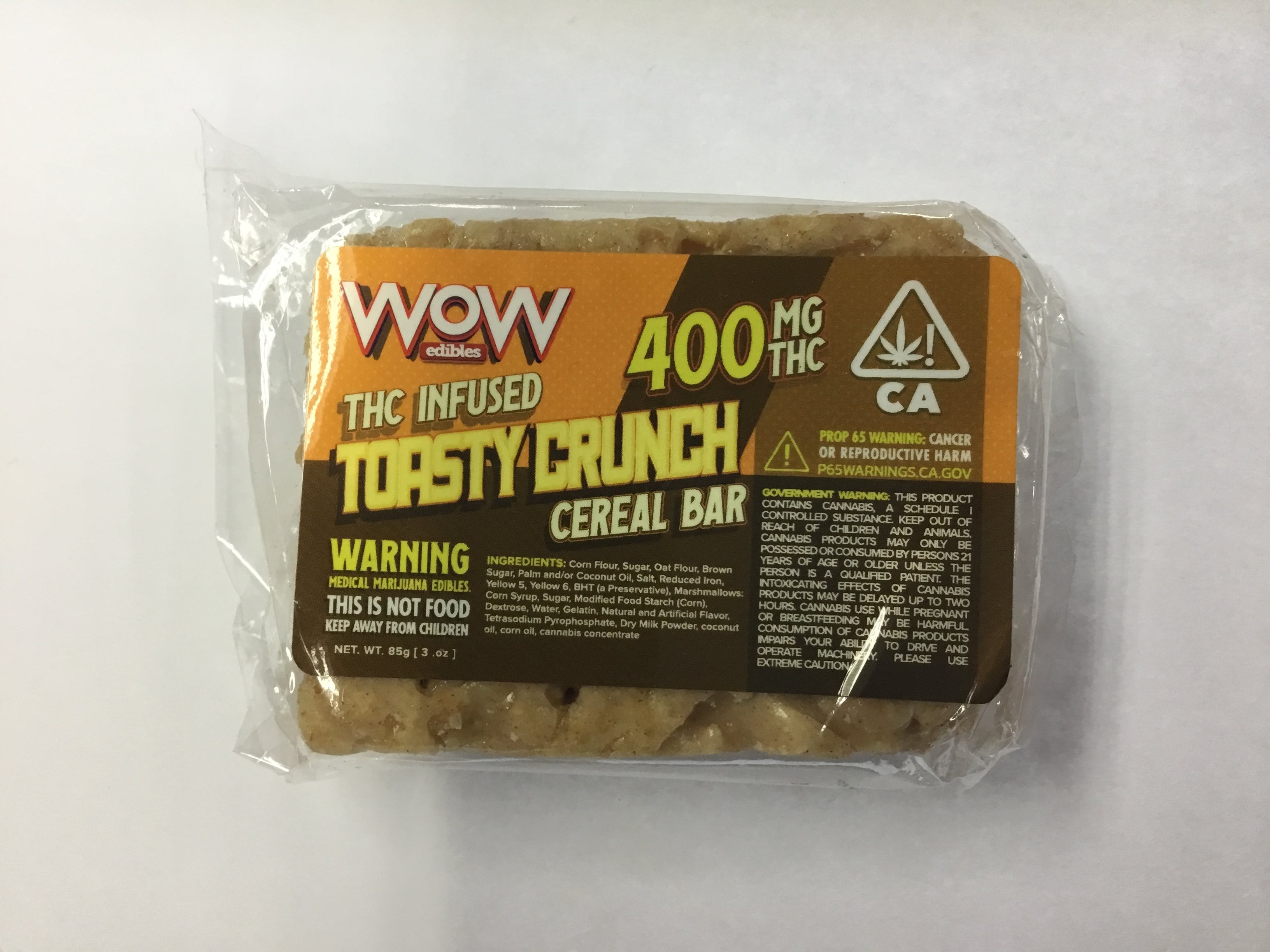 Wow Edibles: Chronic Toast Crunch Cereal Bar 400mg
