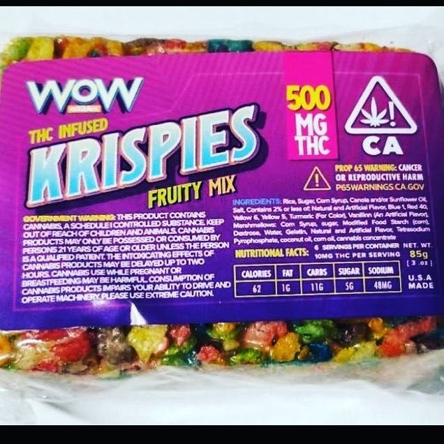 WOW Edibles Krispies Fruity Mix 500mg