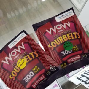 WOW SOURBELTS 300 MG WATERMELON SOUR CANDY
