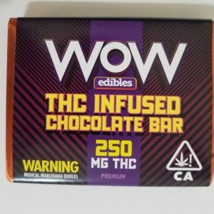 WOW THE INFUSED CHOCLATE BAR 250mg THC