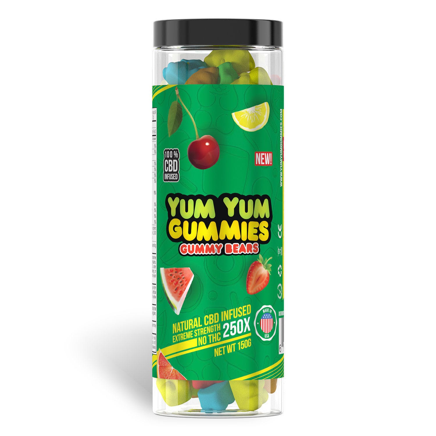 Yum Yum Gummies 250x - CBD Infused Gummy Bears